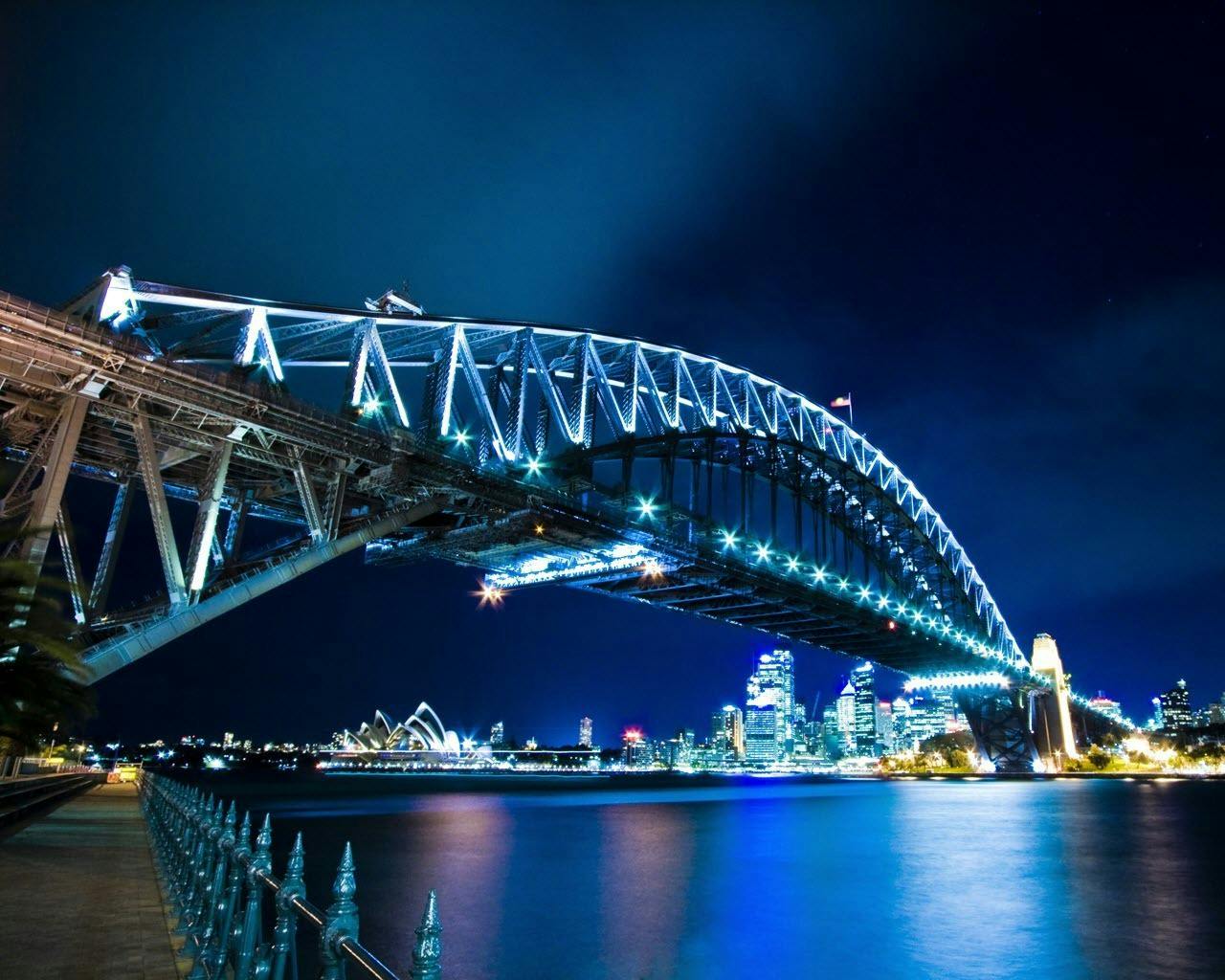 Harbour Bridge à noite, em Sydney