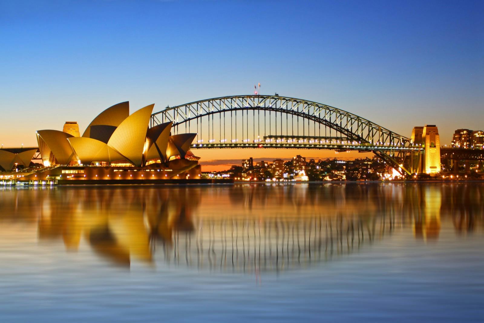 Opera House e Harbour Bridge, em Sydney
